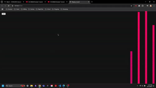 Audio visual lines have a longer duration when sound is played.