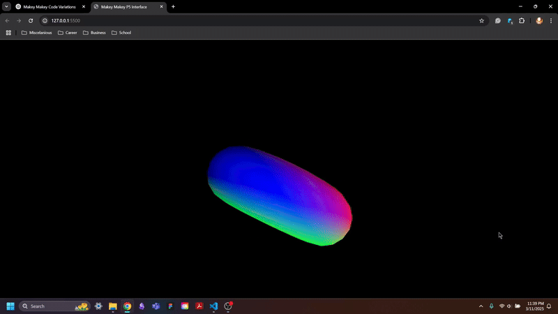 Using the arrows allows the user to move the full connected 3D object of the plain and donut up, down, left or right while it still maintains a rotating movement.