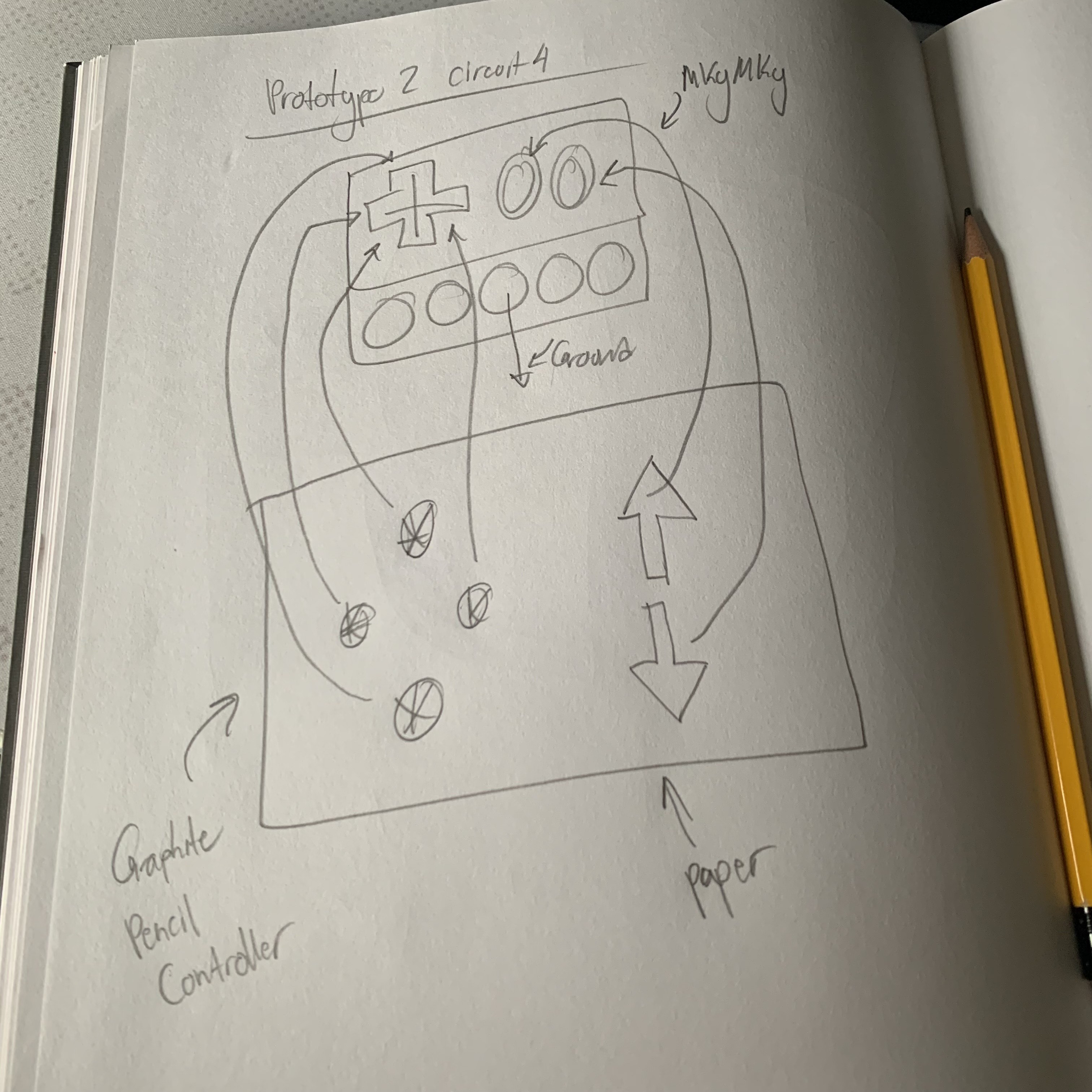 Initial sketch of the drawn graphite controller.