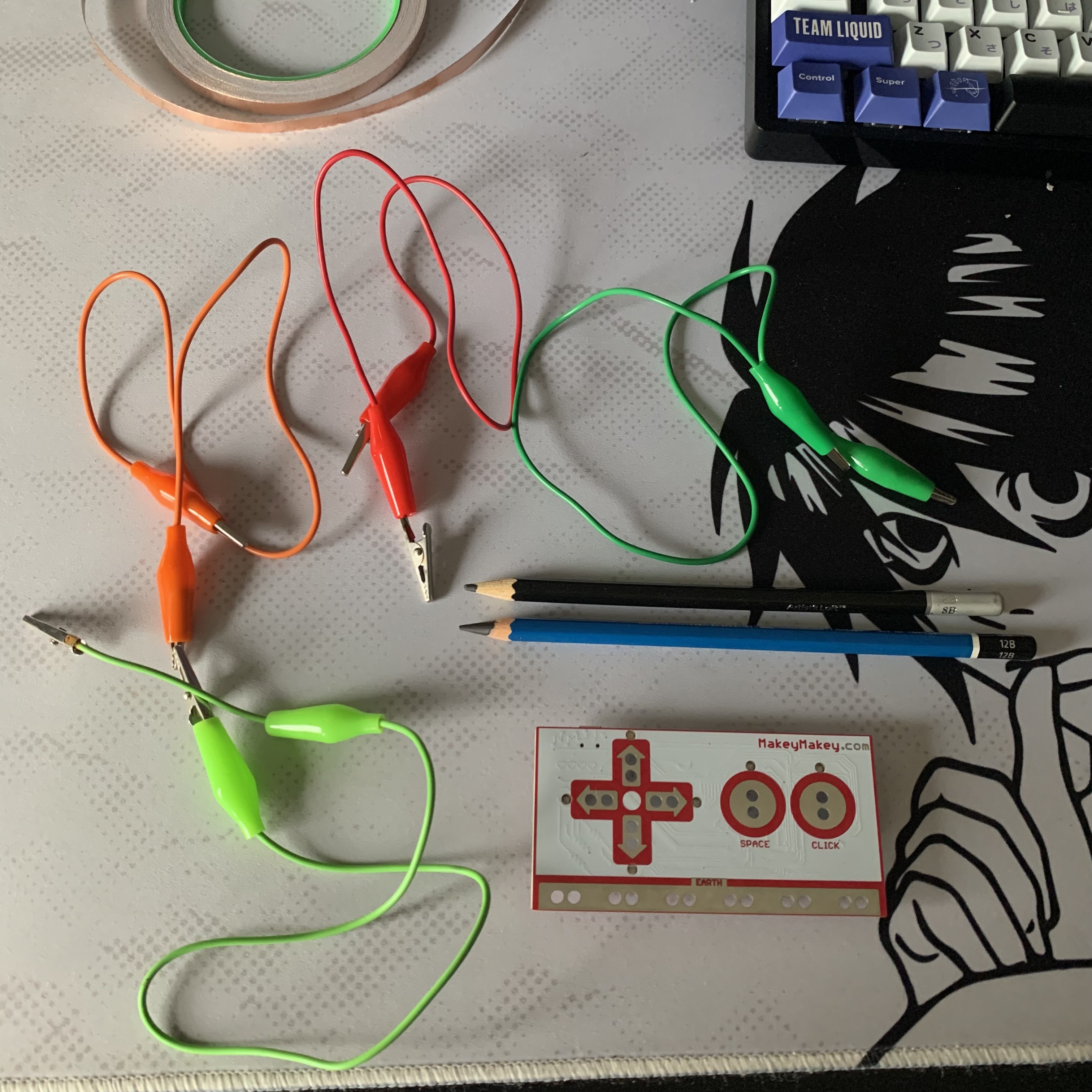 Display of materials I will be using for the graphite sketch circuit.