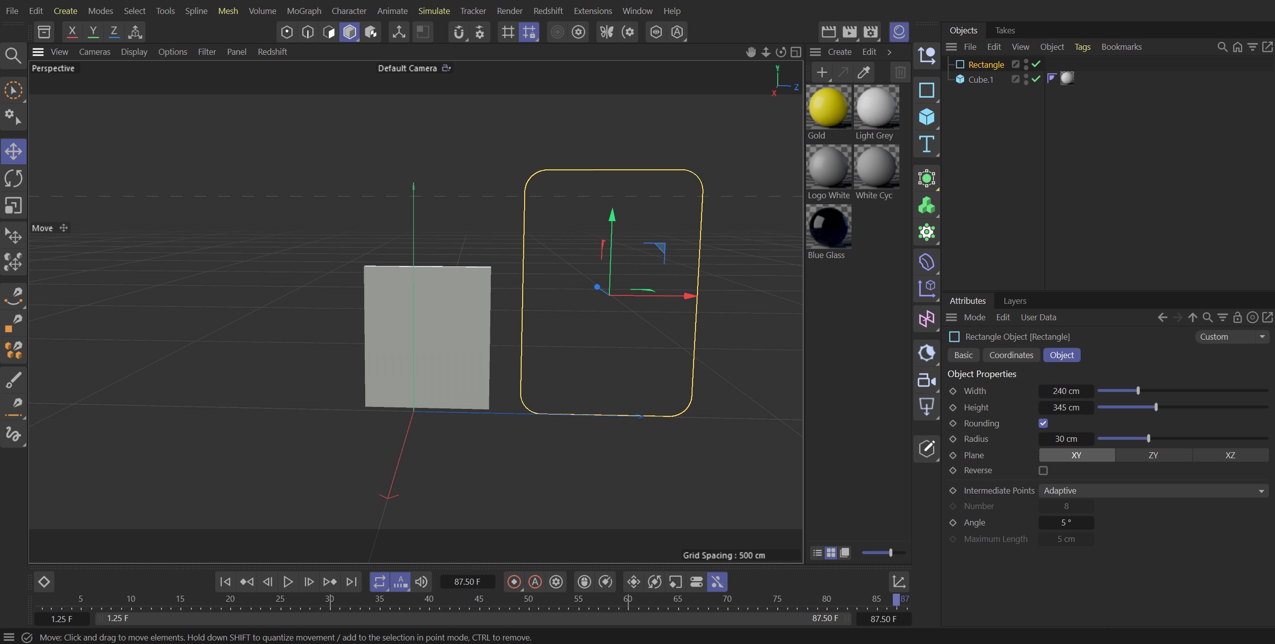 Moving onto exploring the Plane object in the software.