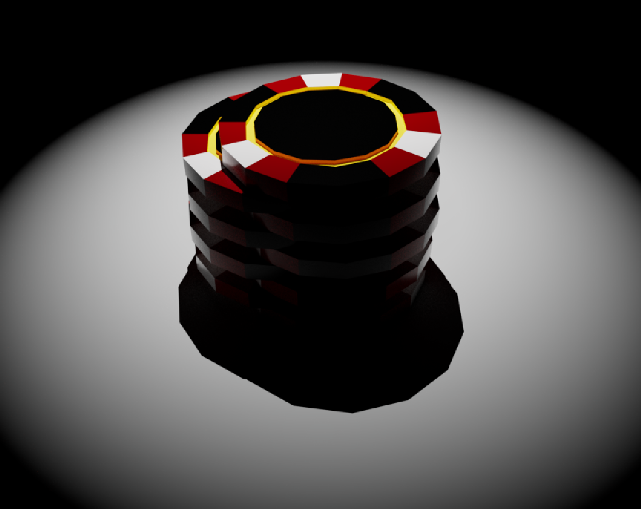 Process work image 9 for Poker Chip. Angle 9