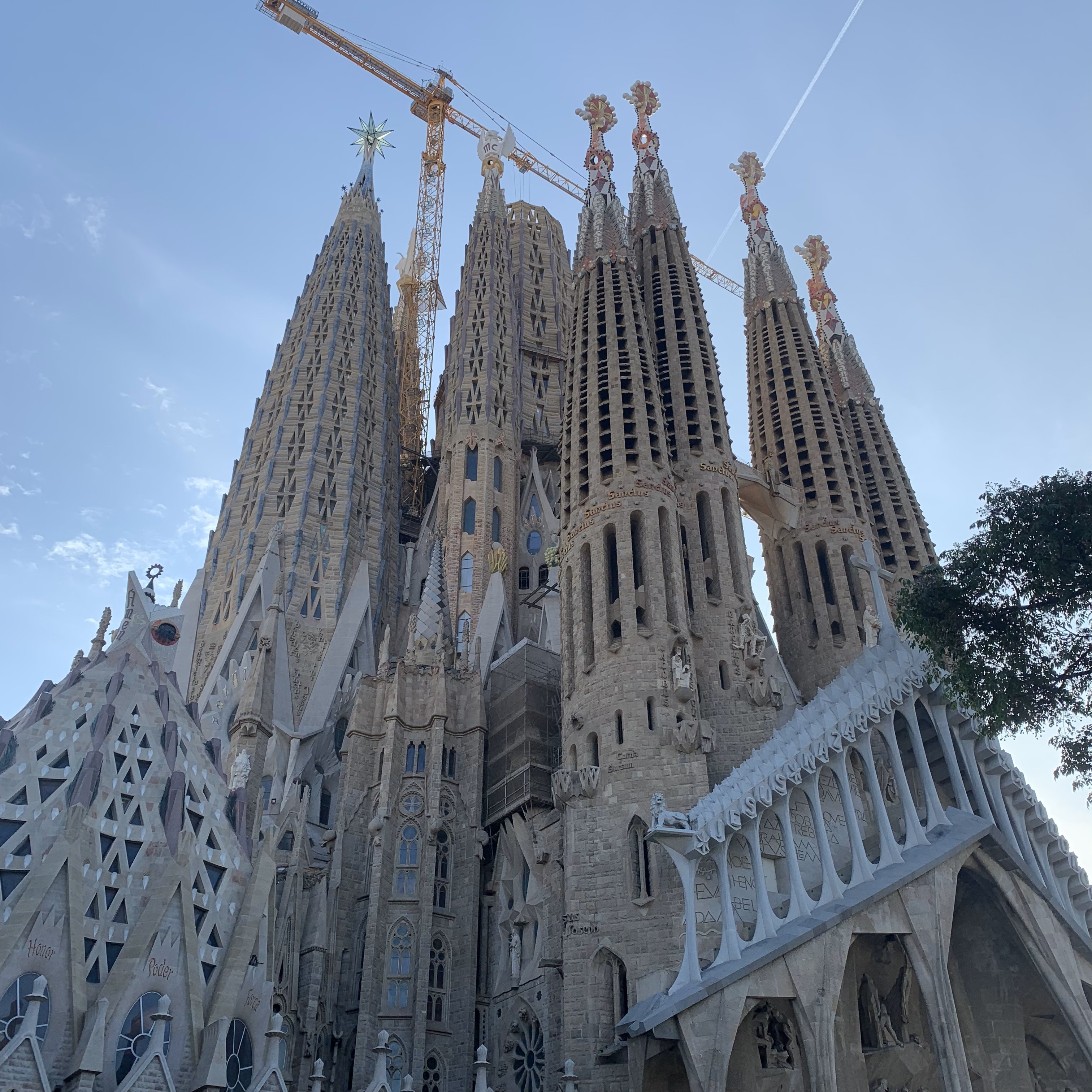 My first ever photo taken of the Basílica de la Sagrada Família in the morning.