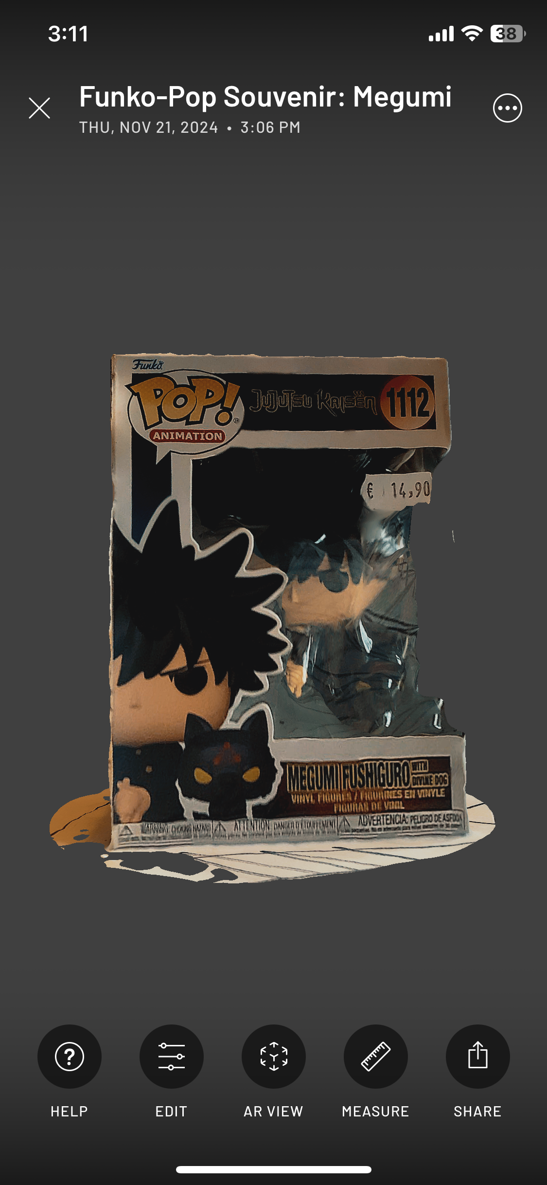 first Funko Pop view of the scan.