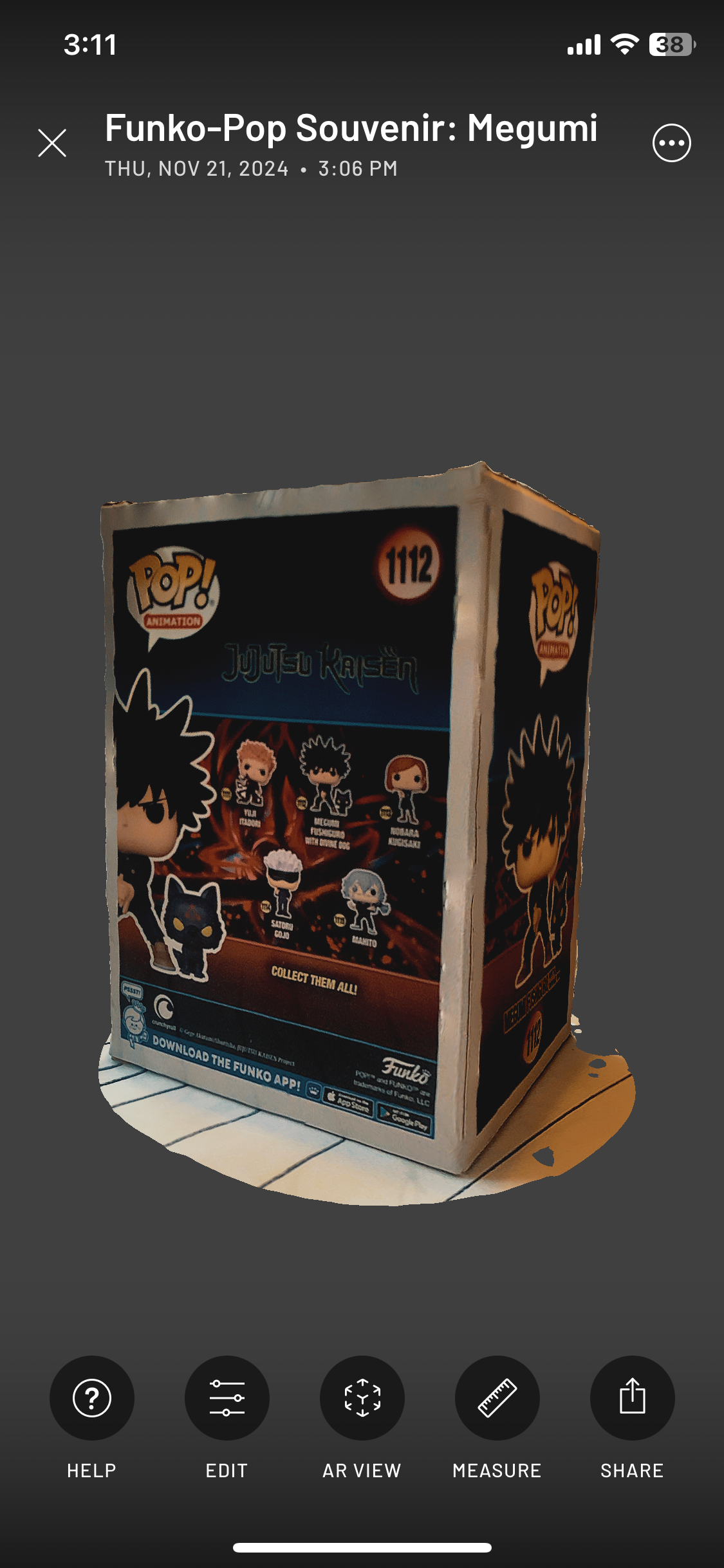 Third scan view of the Funko Pop.